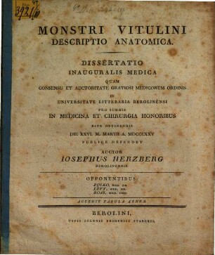 Monstri vitulini descriptio anatomica