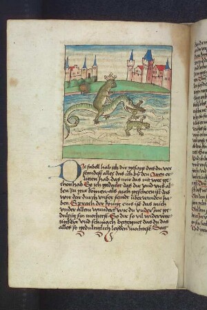 Der Froschkönig reitet auf der Schlange; (Kapitel V: Von den Raben und den Aaren).