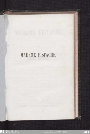 Madame Pistache