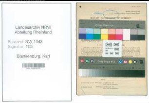 Entnazifizierung Karl Blankenburg , geb. 06.08.1896 (Lehrer)