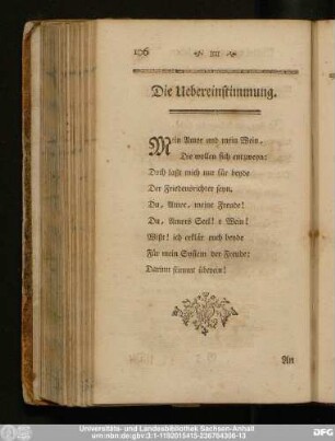 Die Uebereinstimmung.