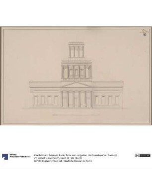 Berlin. Dom am Lustgarten. Umbauentwurf der Fassade ("Geschoßturmentwurf")