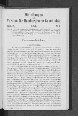 Vereinsnachrichten.