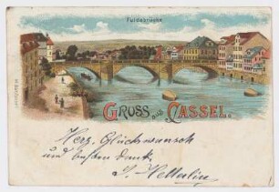 Gruss aus Cassel. Fuldabrücke