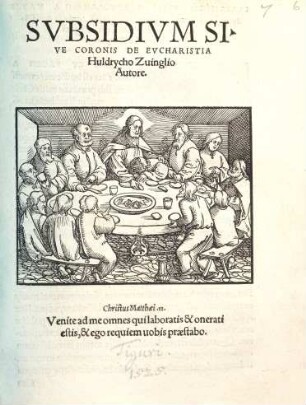 Subsidium Sive Coronis De Eucharistia