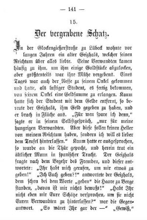 15. Der vergrabene Schatz.