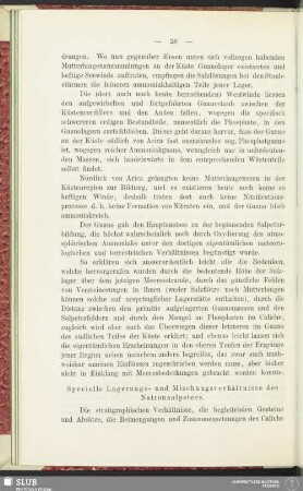 Specielle Lagerungs- und Mischungverhältnisse des Natronsalpeters