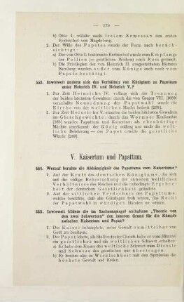 V. Kaisertum und Papsttum