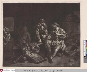 [Vier Bauern am Tisch; Four peasants at a table]