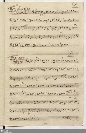1153. Cavatina: Cattivo segno Sposine amabile / Salieri, A.