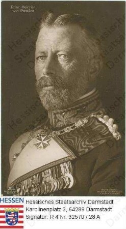 Heinrich Prinz v. Preußen (1862-1929) / Porträt in Uniform, mit Orden, Brustbild