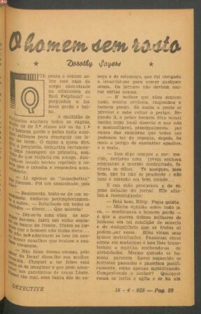 O homem sem rosto : [Novella completa]