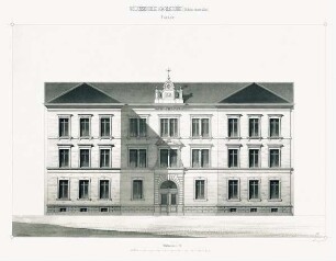 "Städtische Schulbauten der Haupt- und Residenzstadt Karlsruhe". Volksschule in der Schützenstraße 35 (Uhlandschule)