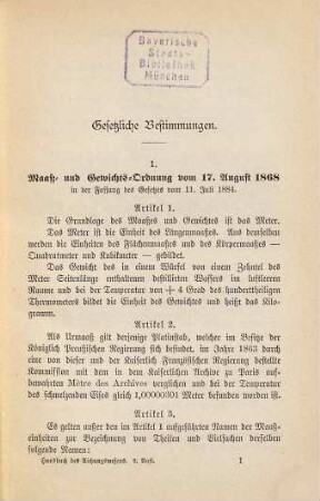 Handbuch des Aichungswesens : herausgegeben von der Kaiserlichen Normal-Aichungs-Kommission