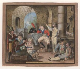 Illustration zu Friedrich Schillers Drama "Die Räuber", 2. Akt, 3. Szene