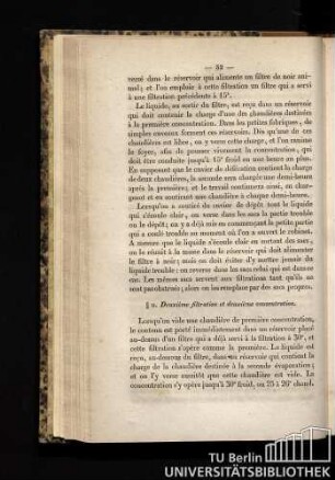§ II. Deuxième filtration et deuxième concentration