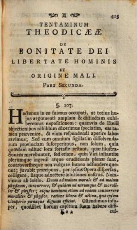 Godofredi Guilielmi Leibnitii tentamina theodicaeae de bonitate Dei, libertate hominis et origine mali. 2