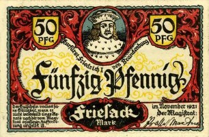 Friesack, Stadt: 50 Pfennig 1921