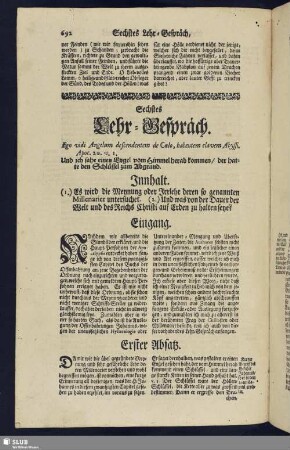 Sechstes Lehr-Gespräch