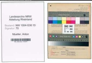 Entnazifizierung Anton Mueller , geb. 13.02.1903 (Heizer)