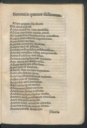 Sententiae quatuor dictionum.