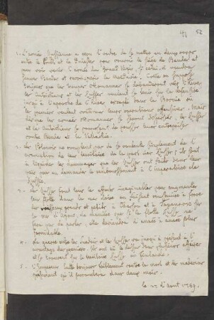 41. Bericht, 27. August 1789
