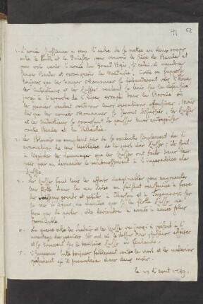 41. Bericht, 27. August 1789