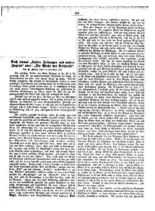 Noch einmal: "Unsere Zeitungen und unsere Jugend" oder: "Die Macht des Beispiels"