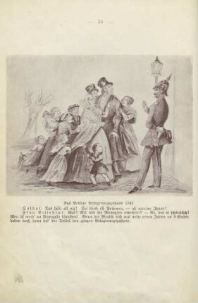 Aus berlins Berlagerungszustand 1849. Soldat: Das hilft all nix ...