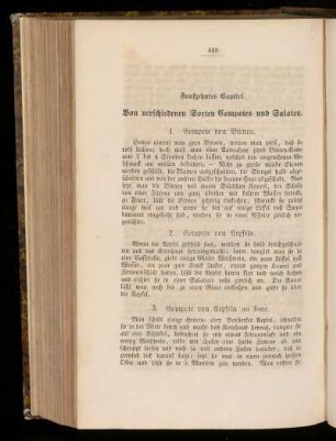 Funfzehntes Capitel. Von verschiedenen Sorten Compotes und Salaten.