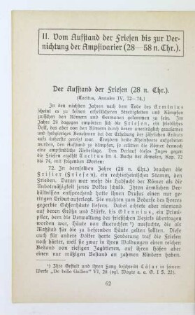II. Vom Aufstand der Friesen bis zur Verrichtung der Ampsivarier (25-58 n. Chr.)