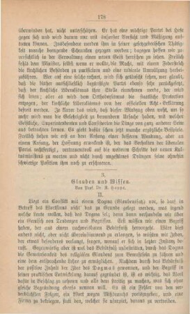 178-186 Glauben und Wissen : Fortsetzung