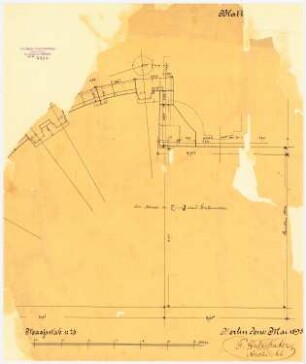 Denkmal für Kaiser Wilhelm I., Berlin: Hallenbau, Schichten 1:25