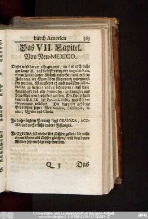 Das VII. Capitel. Von Neu-Mexico.
