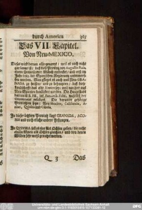 Das VII. Capitel. Von Neu-Mexico.