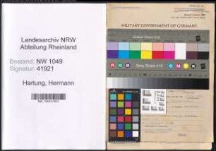 Entnazifizierung Hermann Hartung , geb. 03.05.1897 (Kaufmann)