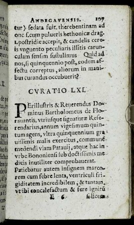 Curatio LXI. - LXX.