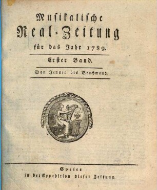 Musikalische Real-Zeitung : für das Jahr .... 1789, 1789