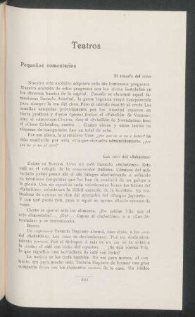 Pequeños comentarios