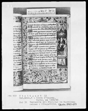Lateinisches Stundenbuch (Livre d'heures) — Pfingstwunder, Folio 32recto