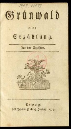 Grünwald : eine Erzählung ; Aus dem Englischen
