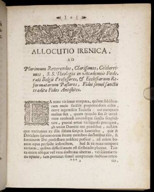 Allocutio Irenica, ad [...].