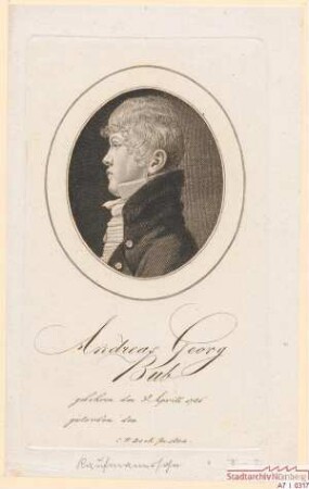 Andreas Georg Bub; geb. 3. April 1786