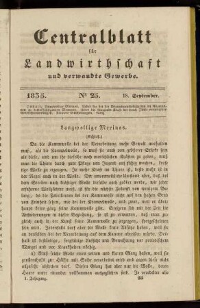 1835. No. 25. 18. September