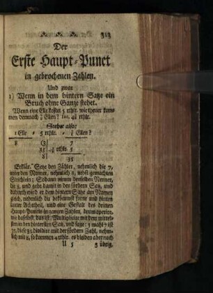 Der Erste Haupt-Punct in gebrochenen Zahlen [- Der dritte Haupt-Punct]