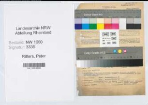 Entnazifizierung Peter Ritters, geb. 22.04.1908 (Verw.Inspektor)