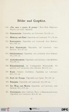 Bilder und Graphica (Nr. 249-314)