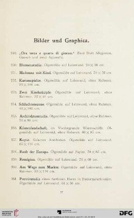 Bilder und Graphica (Nr. 249-314)