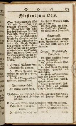 Fürstenthum Oels. - Fürstenthum Sagan.