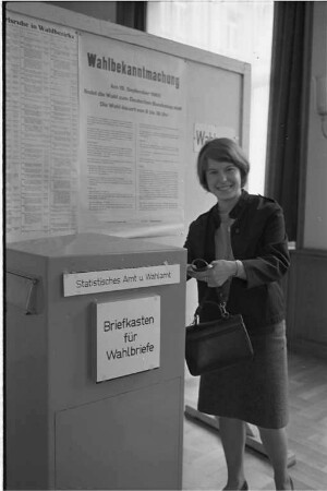 Briefwahl bei der Bundestagswahl 1965.